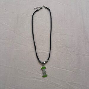 Igirl Green Apple core rotten Pendant Necklace